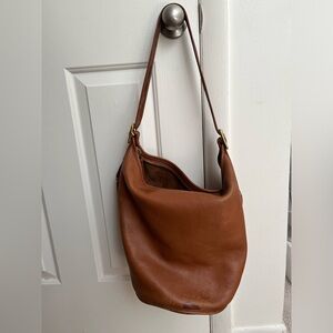 Vintage Coach L7E-9085 British tan large bucket bag